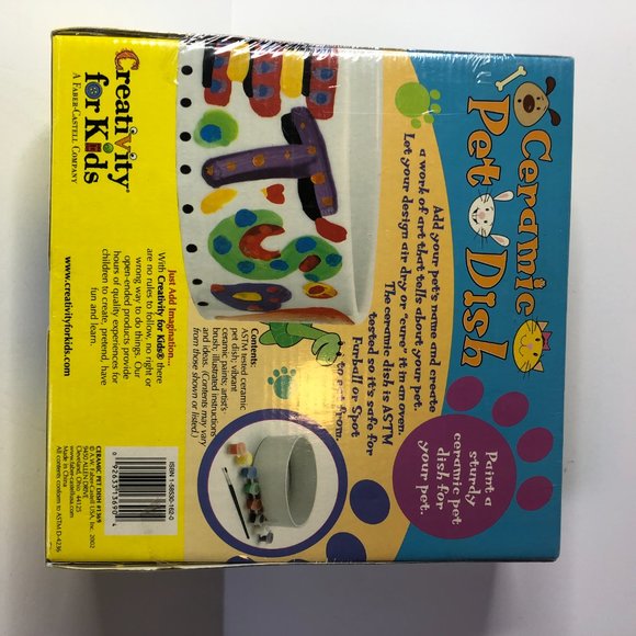 Creativity For Kids Ceramic Paintable Pet Dish - Picture 2 of 4